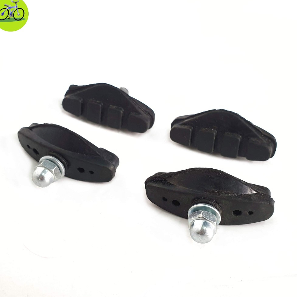 Gôm bố thắng xe đạp, má phanh xe điện cao cấp COMBO 2 BỘ