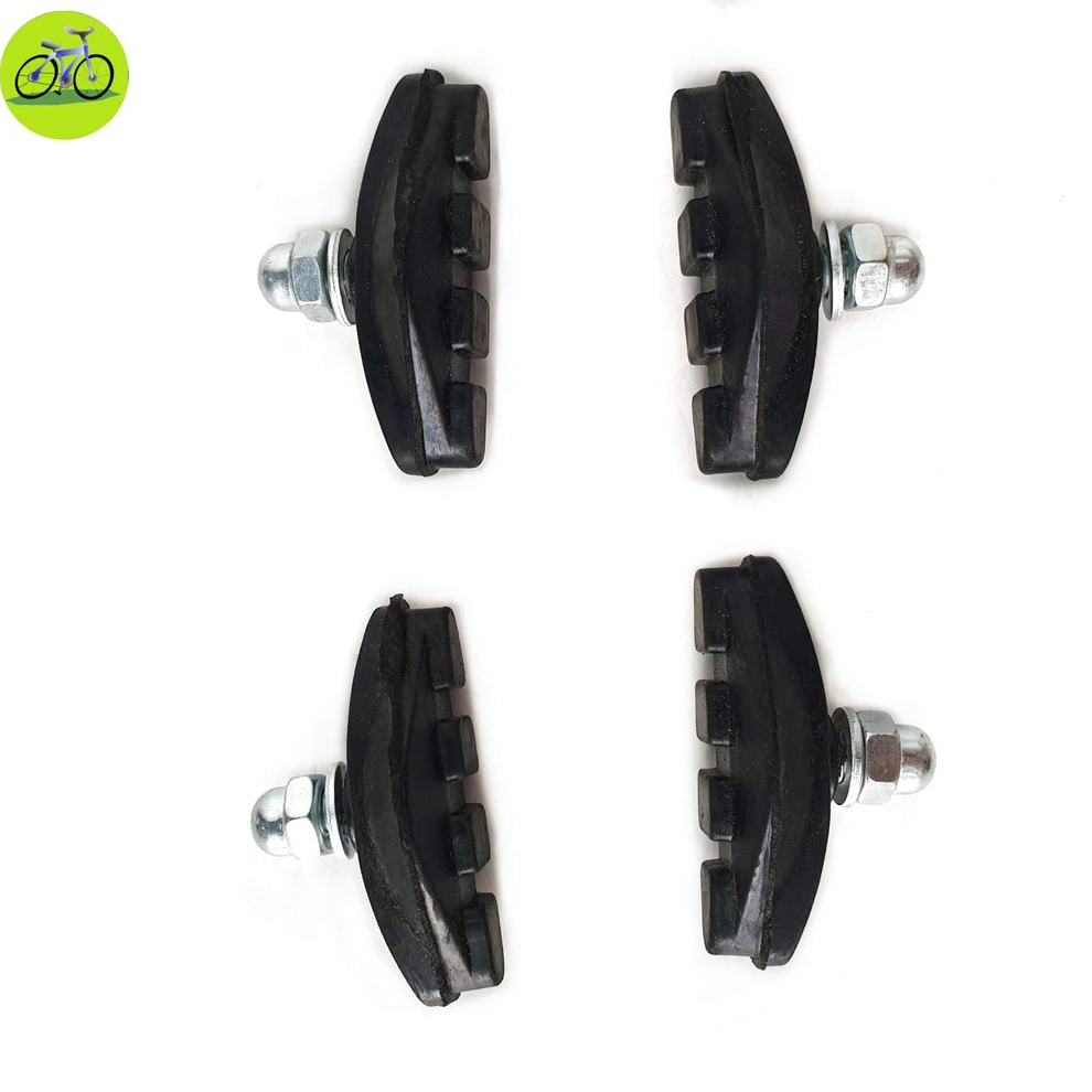 Gôm bố thắng xe đạp, má phanh xe điện cao cấp COMBO 2 BỘ