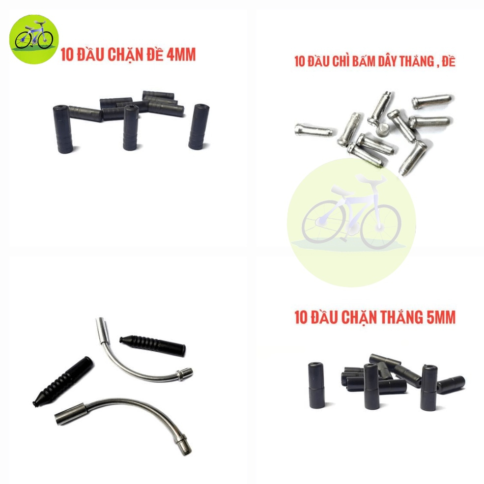 Đầu chặn dây thắng dây đề xe đạp chì bấm đầu cáp gọng mặt trăng càng thắng V