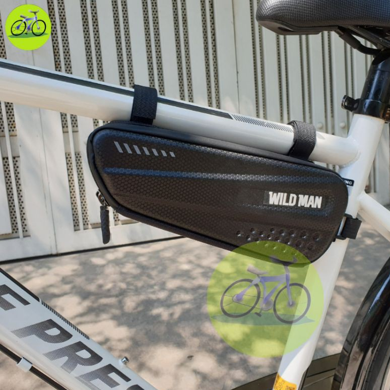 Túi Treo Sườn Xe Đạp Thể Thao Wild Man, Chống Nước, Túi Cứng Treo Góc Sườn