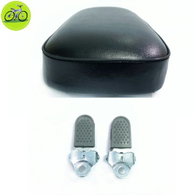 Bộ gác chân và nệm yên sau xe đạp Gắn Xe Đạp