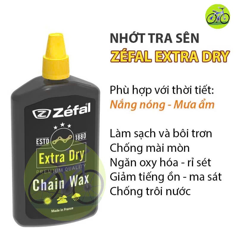 [Chính hãng] Dầu tra sên xích xe đạp Zefal Pro Wet / Pro Dry 120ml