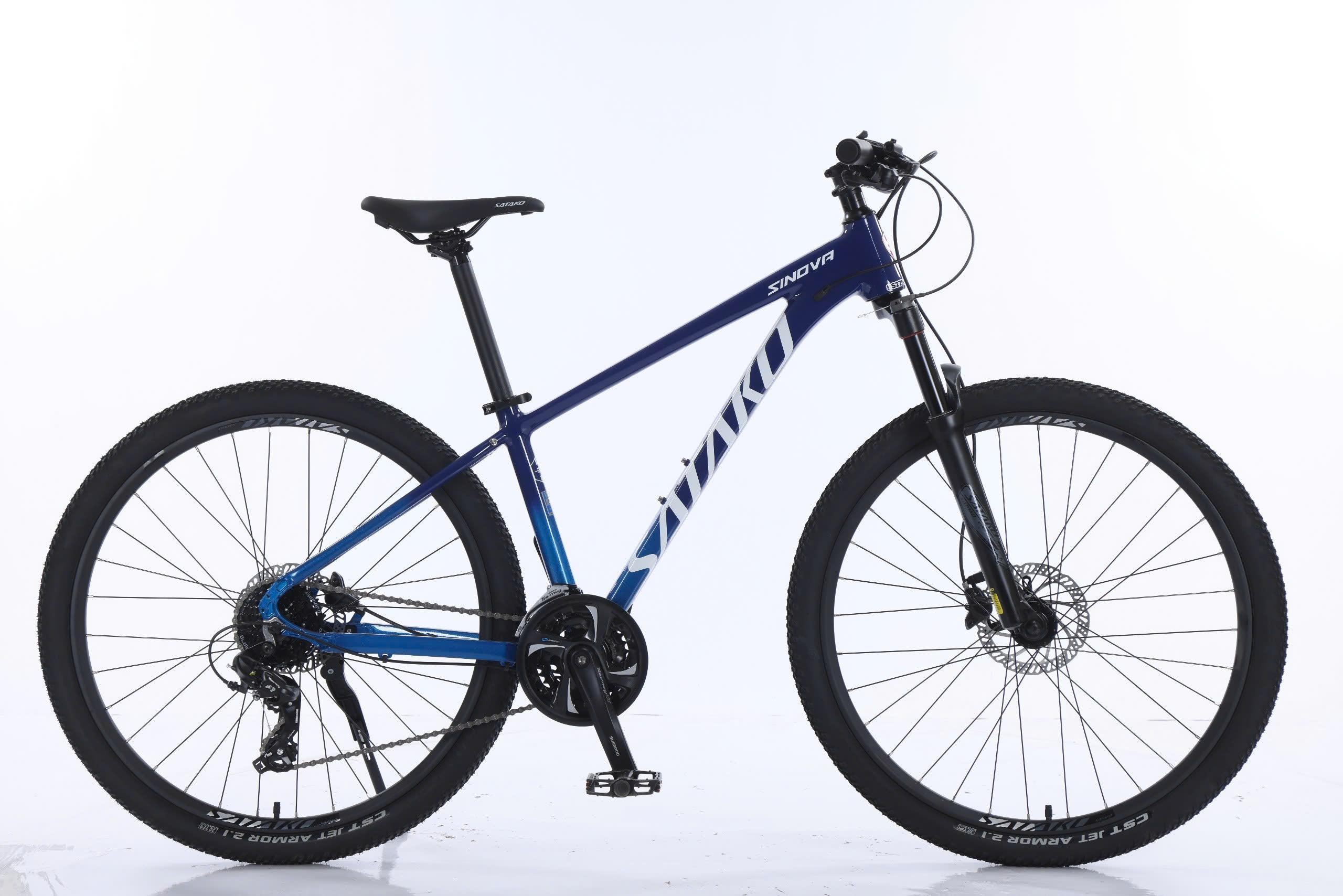 SATAKO SINOVA 2025 – Xe Đạp Địa Hình MTB 27.5 Inch, Khung Nhôm 6061, Shimano 24 Tốc Độ, Phanh Dầu MT200