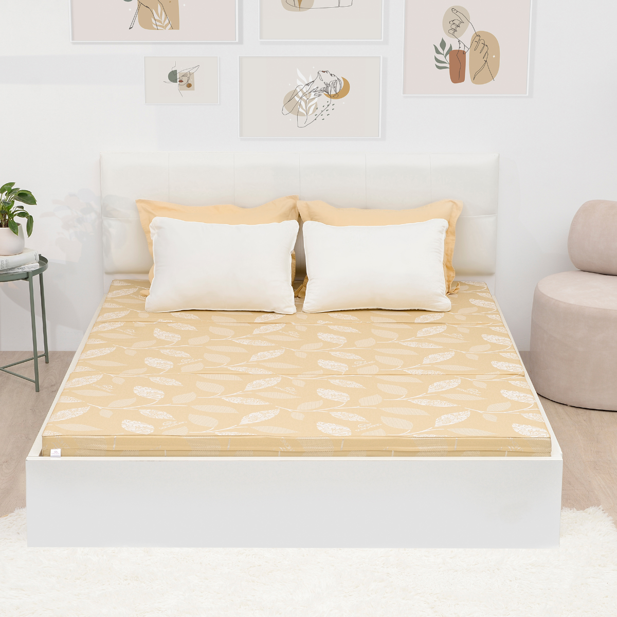 Đệm cứng bông ép tinh khiết S_DG21 007