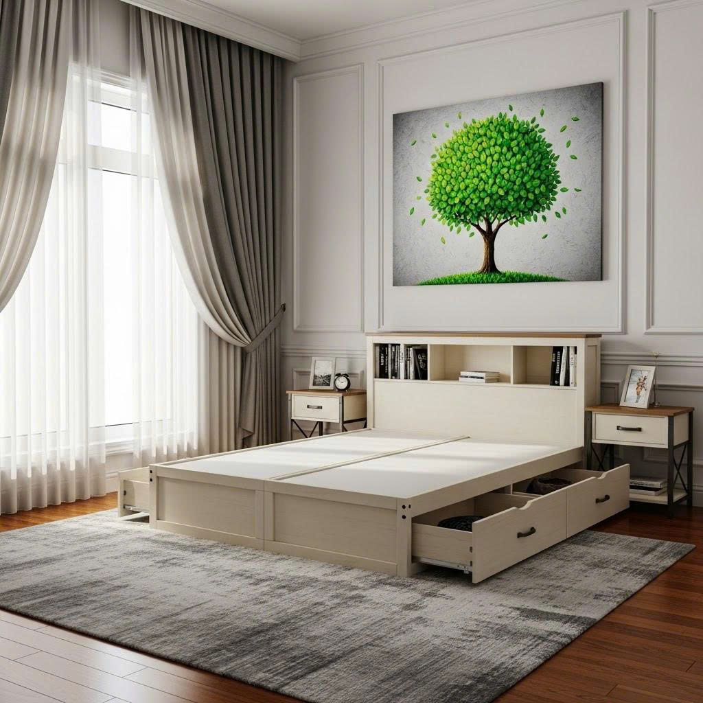 GN2506 Giường ngủ Nordic Serene Dream