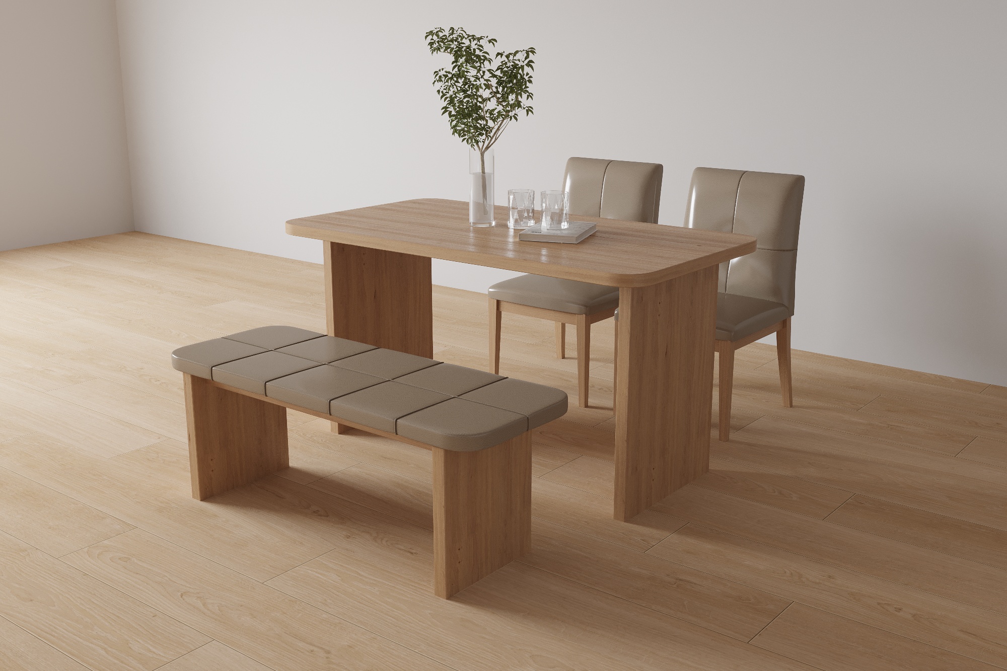 Bàn ăn phong cách Japandi hiện đại BA2506