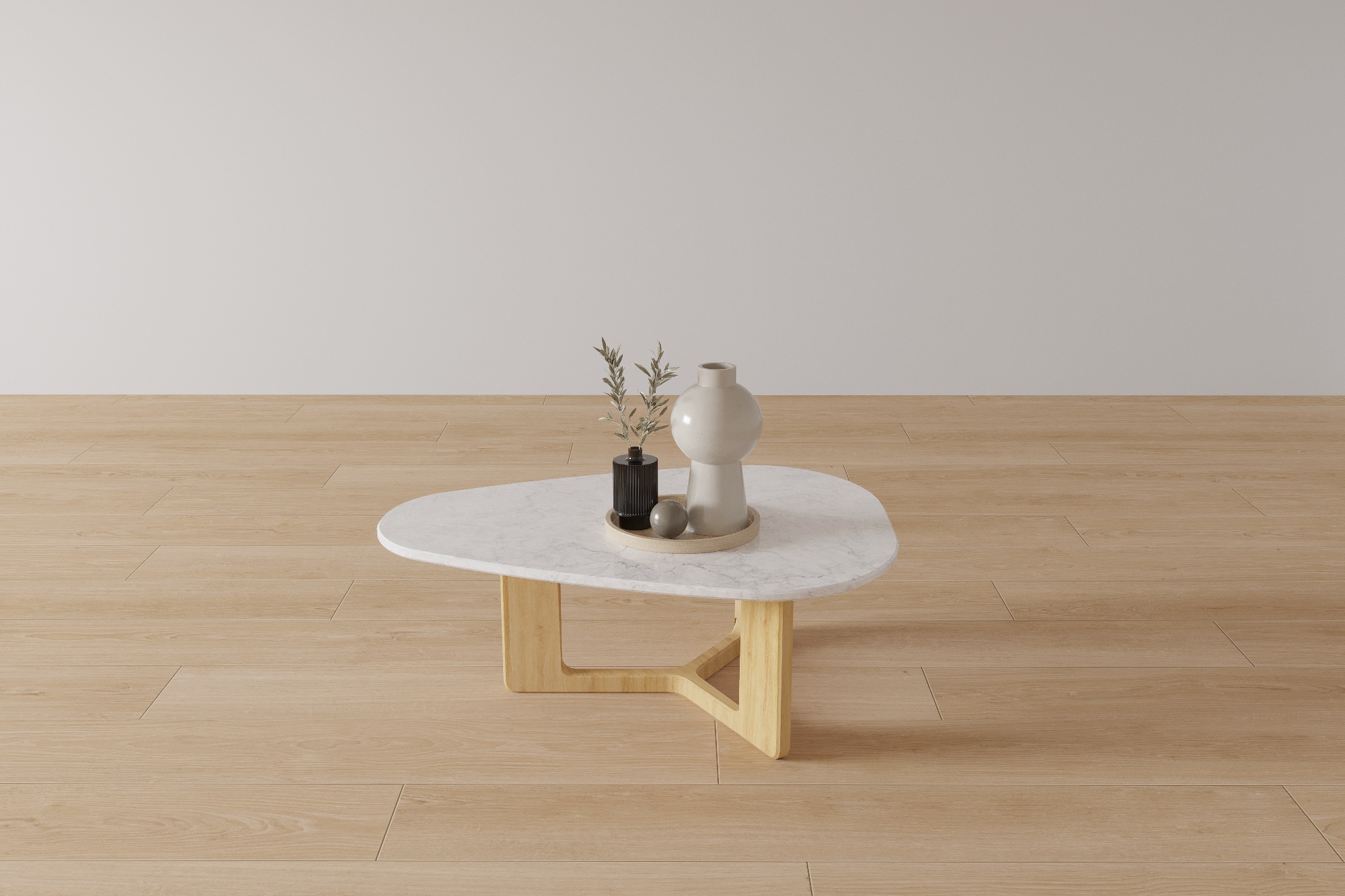 BT-09 Bàn trà đá marble trắng