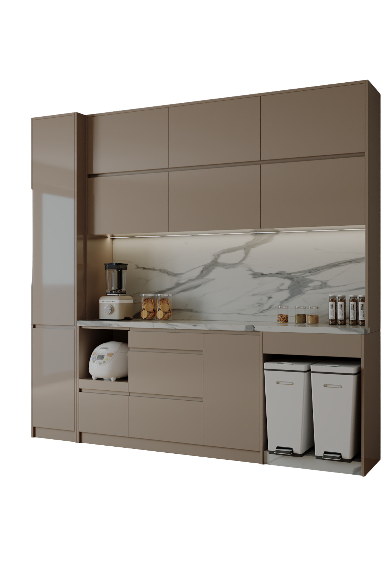 Hệ Tủ Bếp Hiện Đại Acacia TB2503