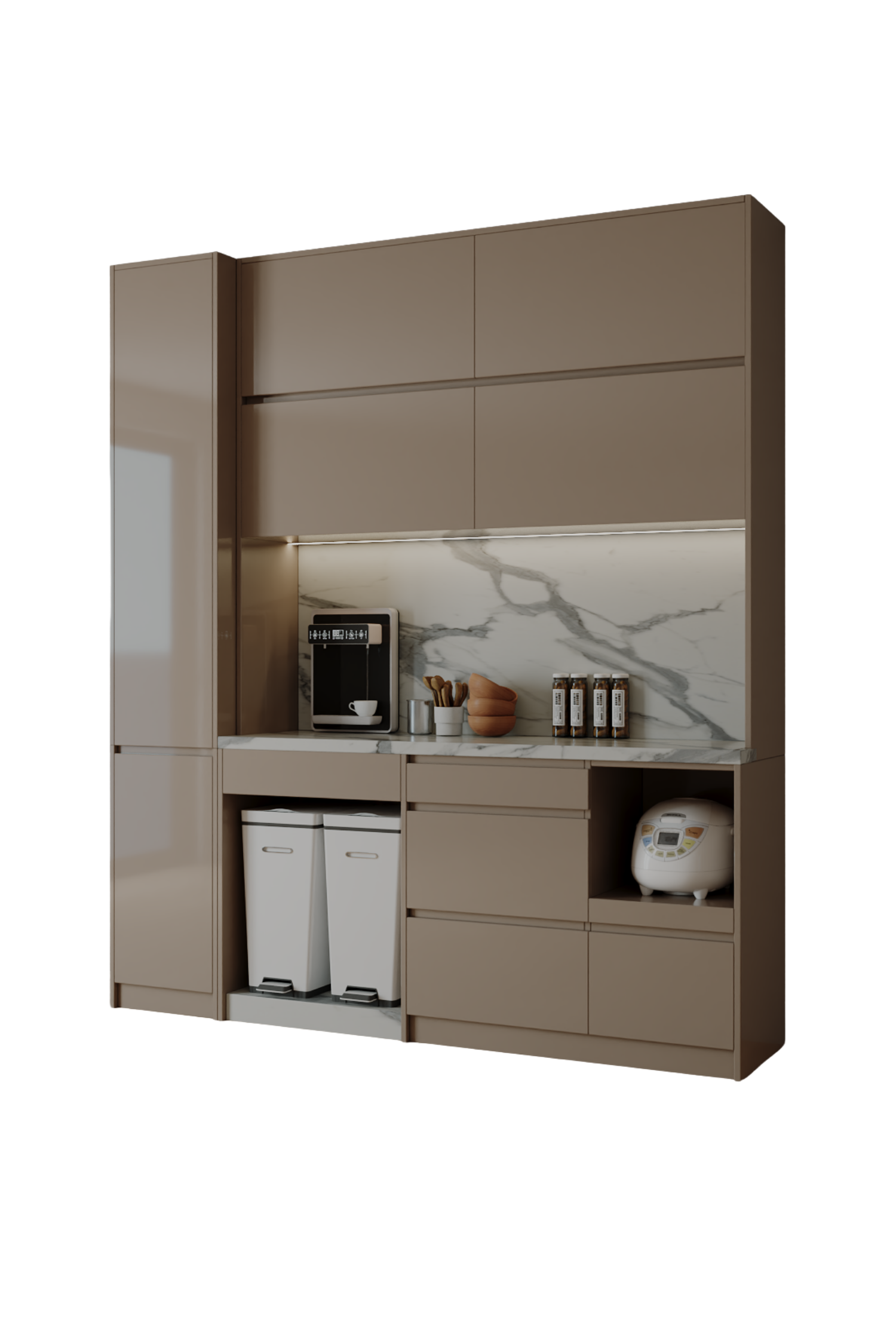 Hệ Tủ Bếp Hiện Đại Acacia TB2503