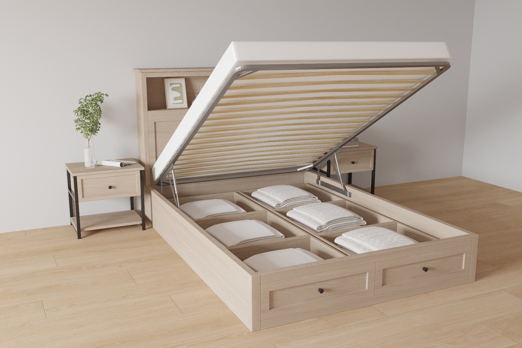 GN2507 Giường ngủ đơn Kyoto Hygge Rest