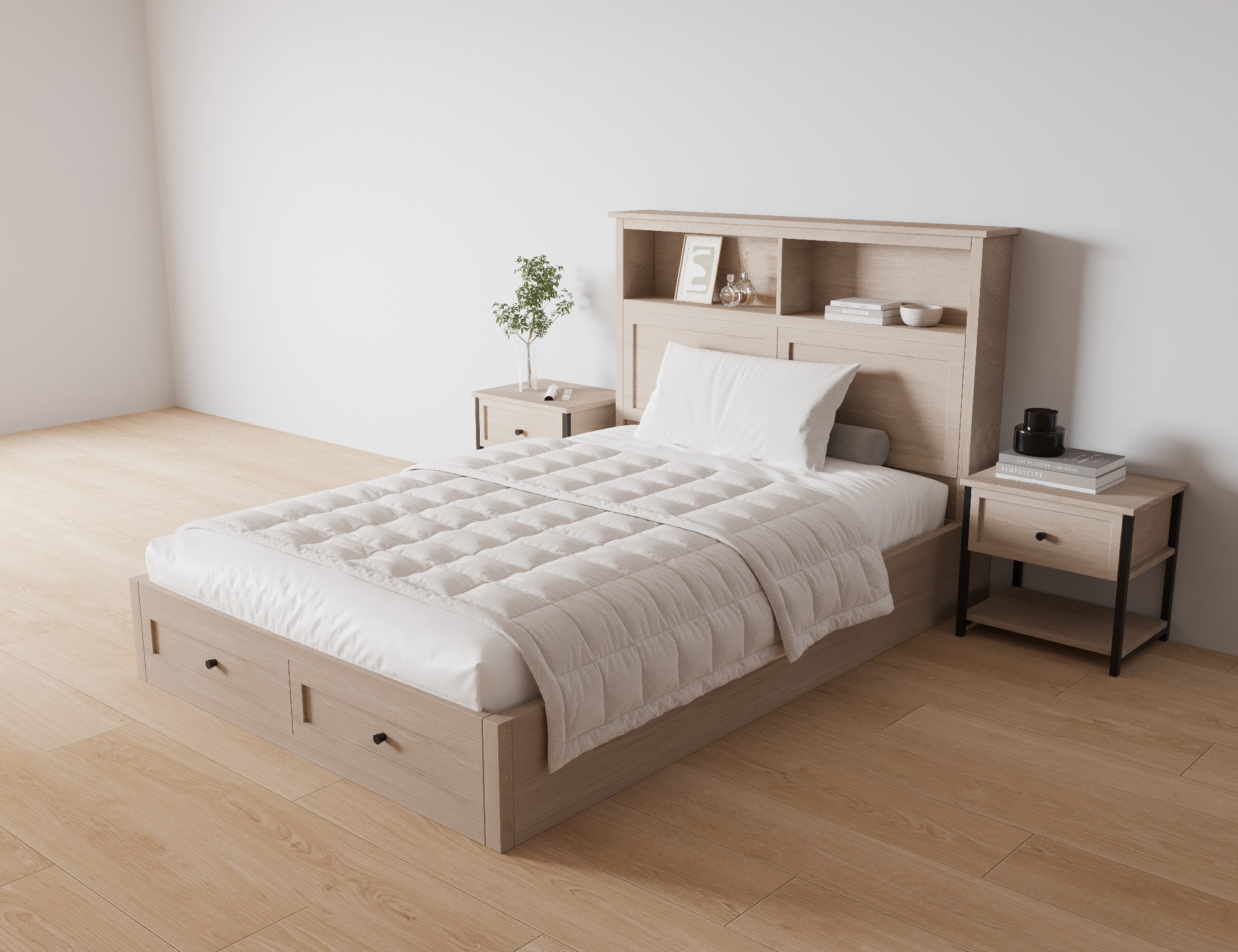 GN2507 Giường ngủ đơn Kyoto Hygge Rest