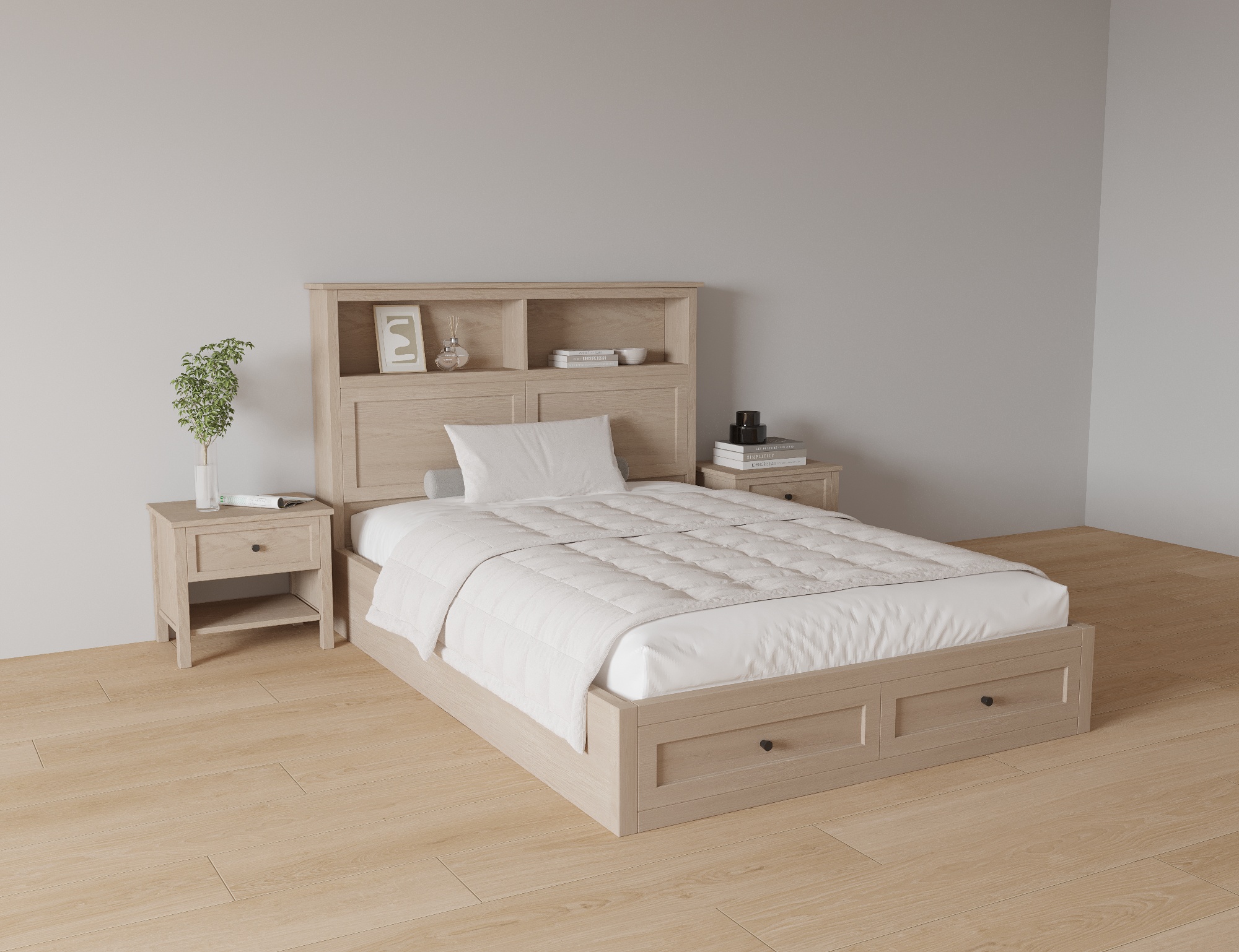 GN2508 Giường ngủ kết hợp kho lưu trữ