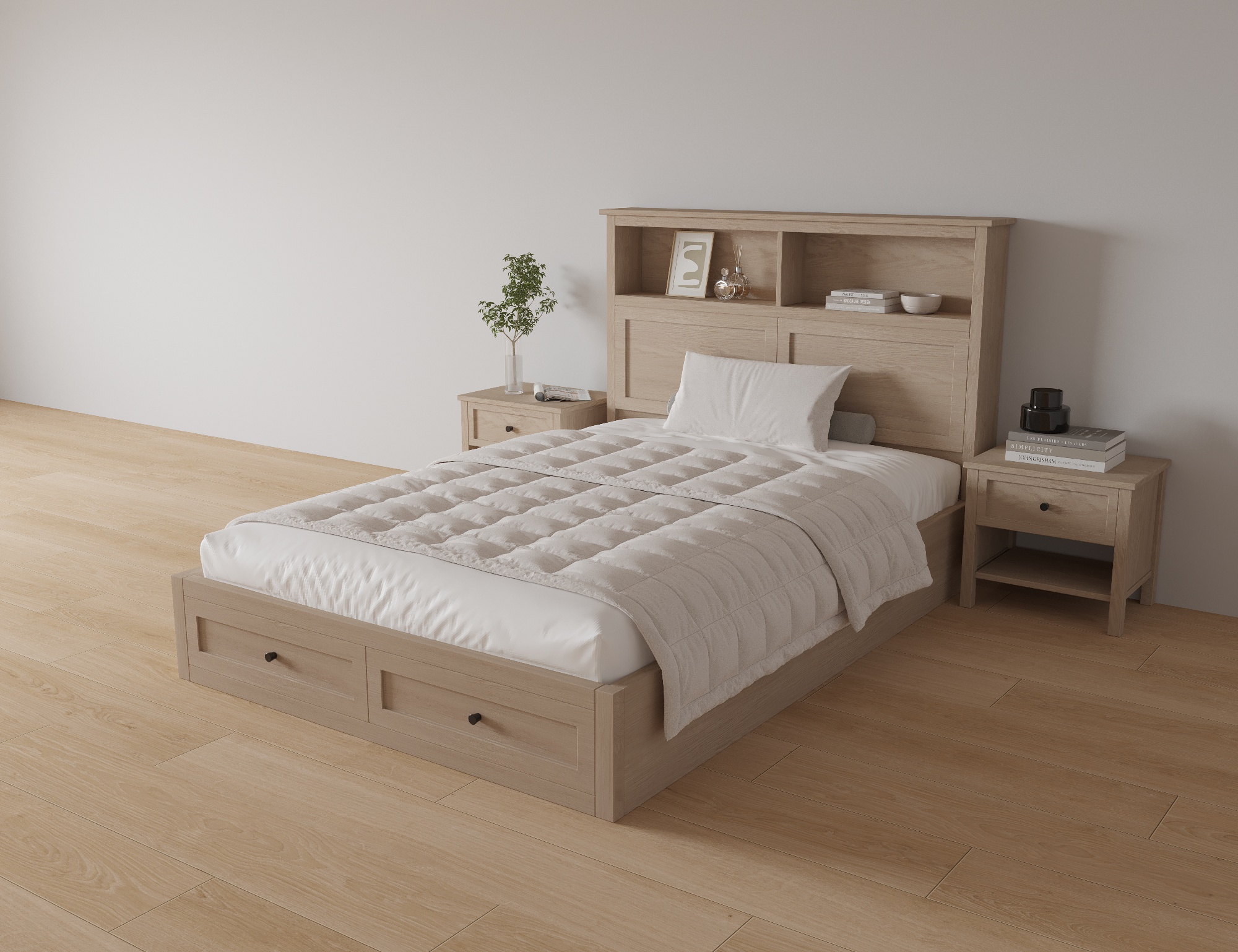 GN2508 Giường ngủ kết hợp kho lưu trữ