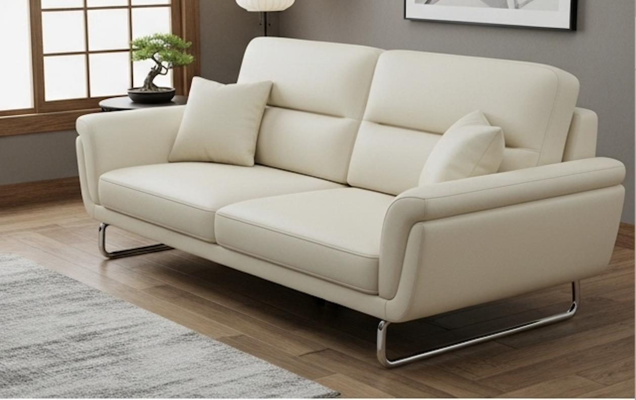 SF06 - Sofa Da Microfiber Màu Kem Kyoto