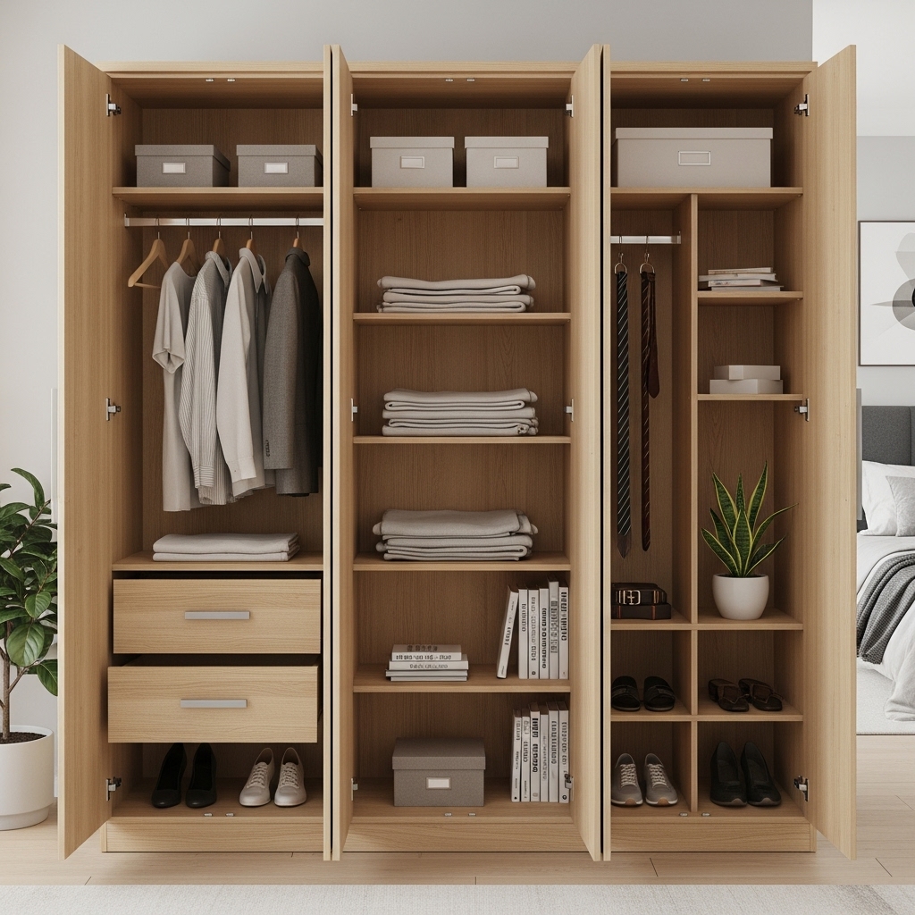 QA2506 Tủ quần áo Arora cánh mở