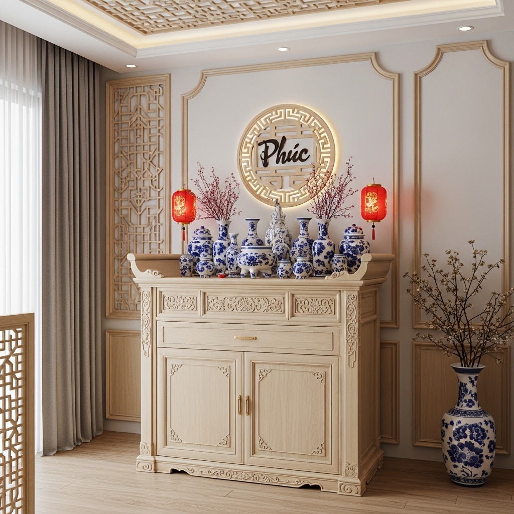 Mẫu ban thờ tủ