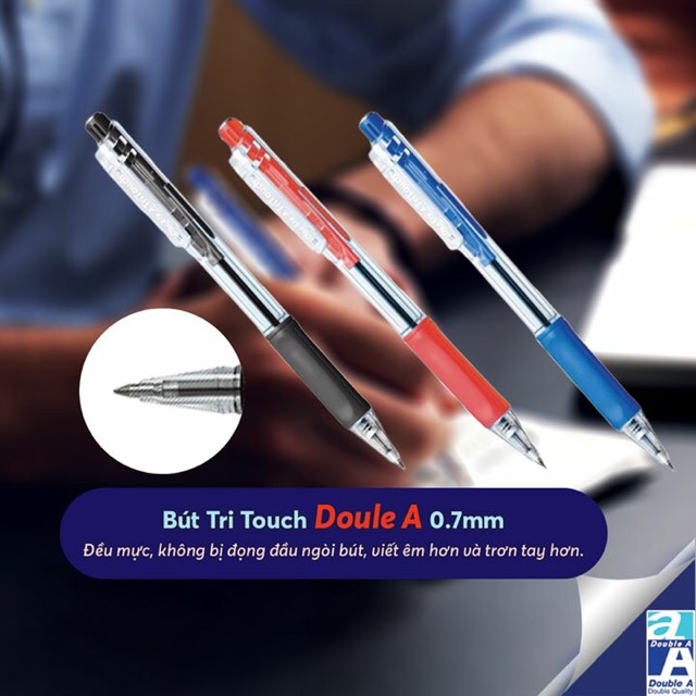 Bút bi Double A TriTouch DBP-107 (0,7mm)