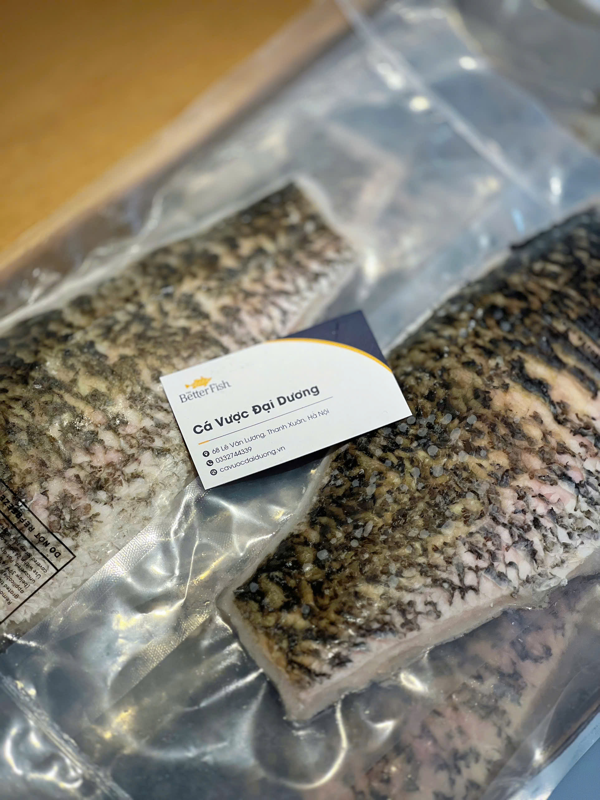 Cá Vược (chẽm) The Better Fish® Phi lê Còn Da miếng size 300-500g