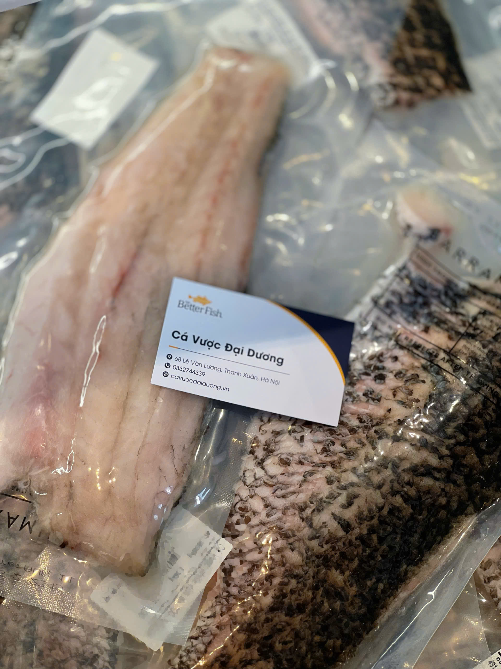 Cá Vược (chẽm) The Better Fish® Phi lê Còn Da miếng size 300-500g