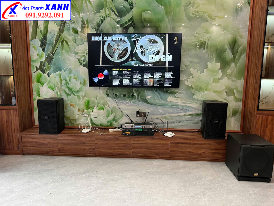 🔊 Lắp đặt trọn bộ loa  karaoke PDCJ cho gia đình khách hàng.