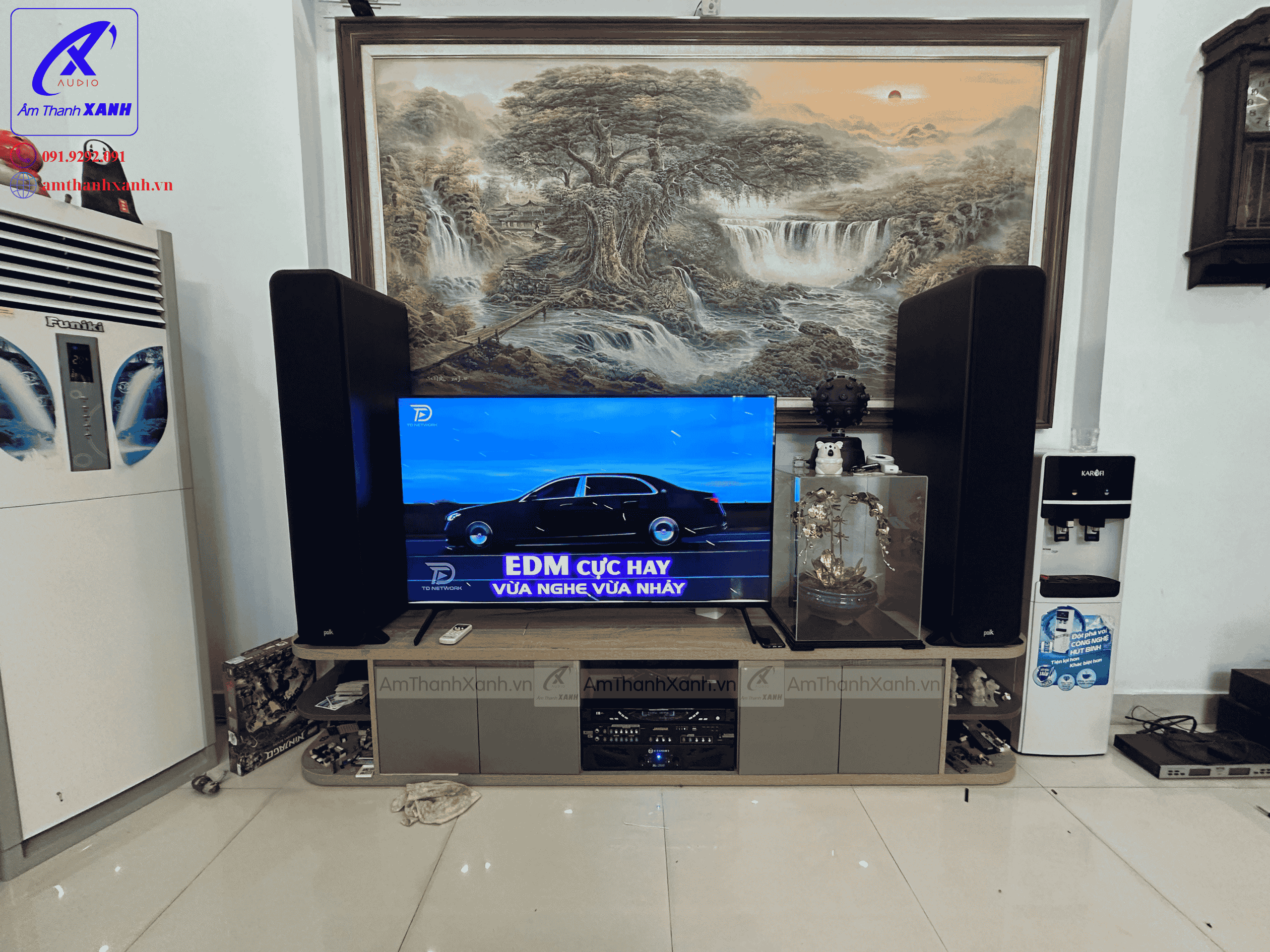 LẮP ĐẶT BỘ ÂM THANH NGHE NHẠC KẾT HỢP KARAOKE CAO CẤP VỚI LOA POLK AUDIO S60