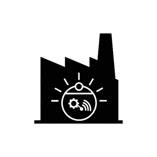 Biểu tượng chiếu sáng công nghiệp thông minh ZALAA với hình ảnh nhà xưởng và đèn highbay thông minh.