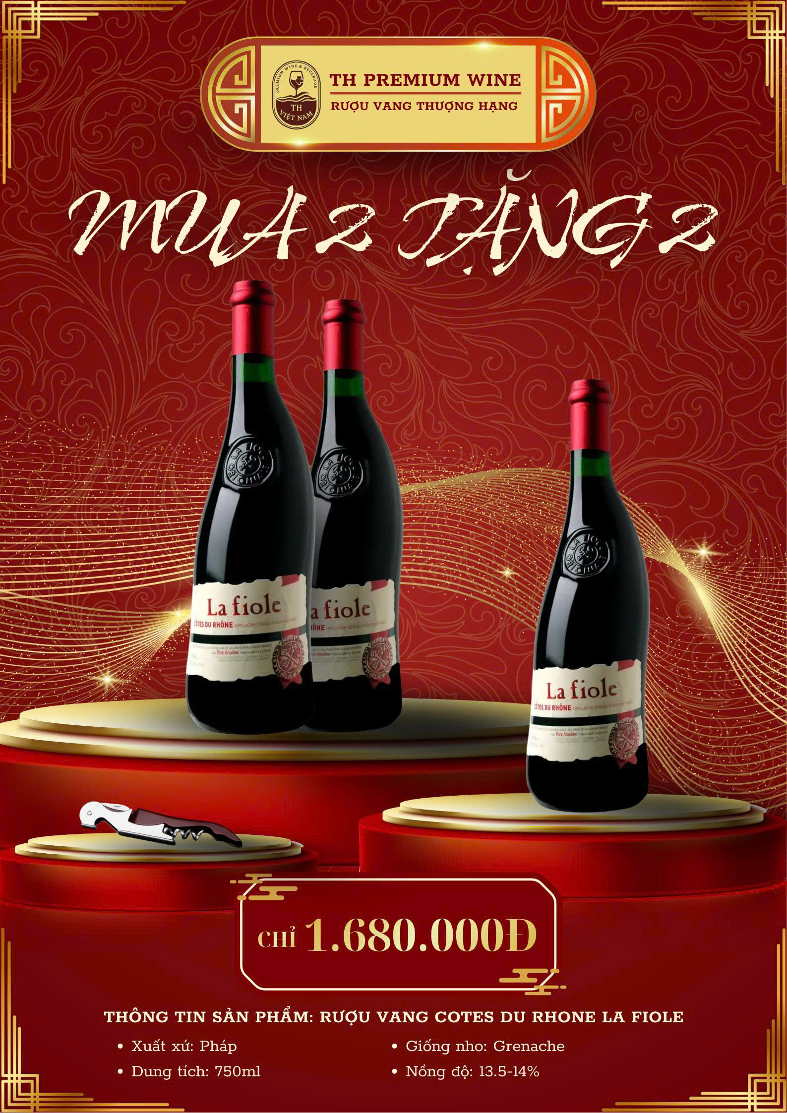 COMBO RƯỢU VANG TẾT (MUA 2 TẶNG 2)