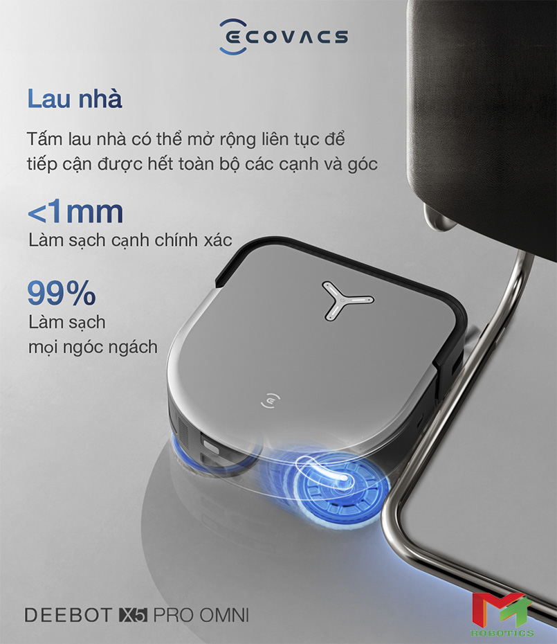 Ecovacs Deebot X5 Pro Omni - Trắng