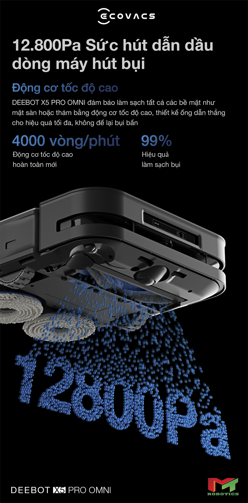 Ecovacs Deebot X5 Pro Omni - Trắng