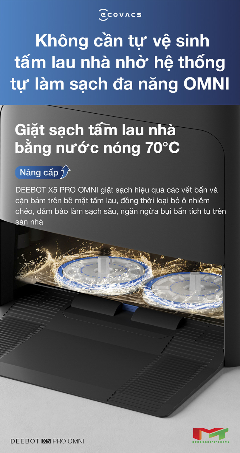 Ecovacs Deebot X5 Pro Omni - Trắng