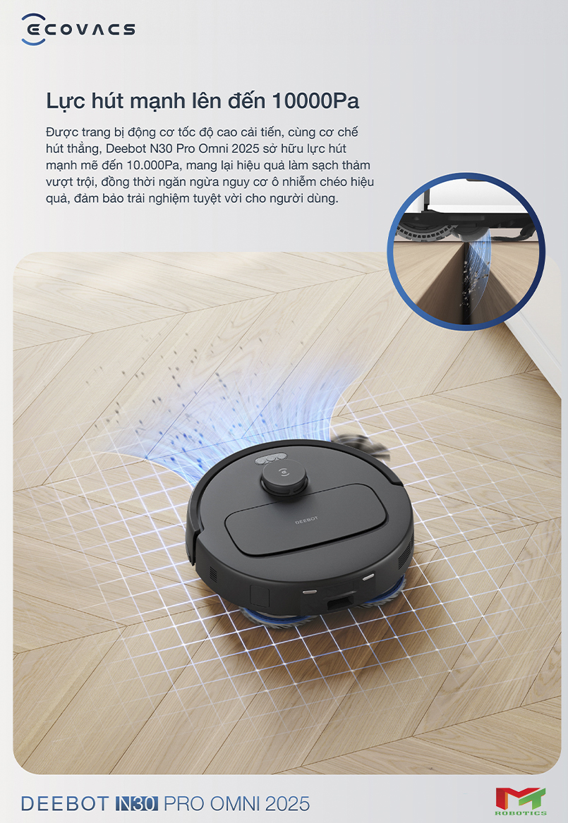 Ecovacs DEEBOT N30 Pro Omni Đen