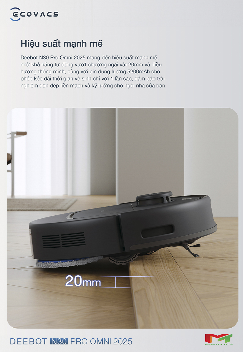 Ecovacs DEEBOT N30 Pro Omni Đen