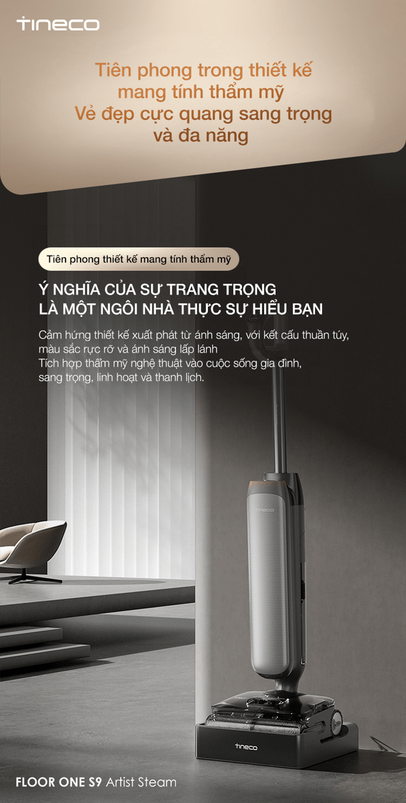 Máy hút bụi lau nhà Tineco Floor One S9 Artist Steam
