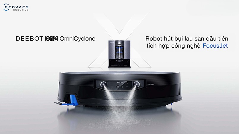 Robot hút bụi Ecovacs Deebot X12 OmniCyclone – Bản Quốc Tế
