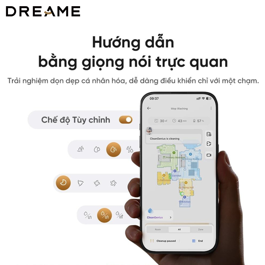 Robot hút bụi lau nhà Dreame X60 Master – Hàng Chính Hãng