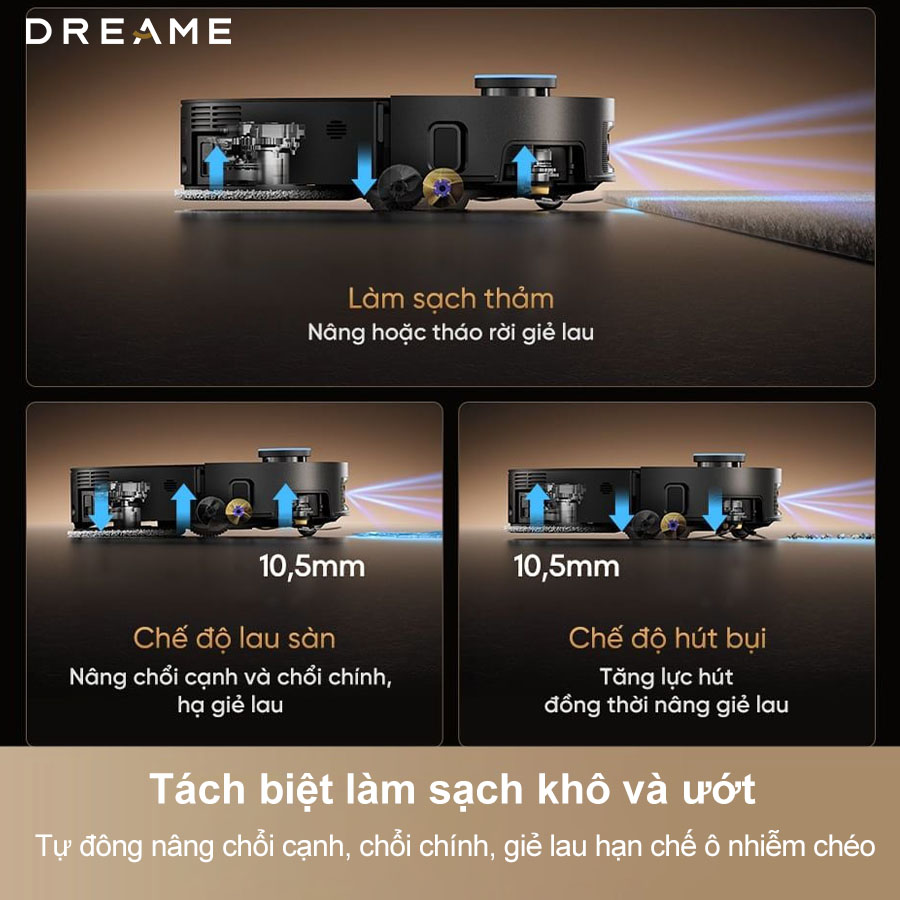 Robot hút bụi lau sàn Dreame X60 Ultra Extreme