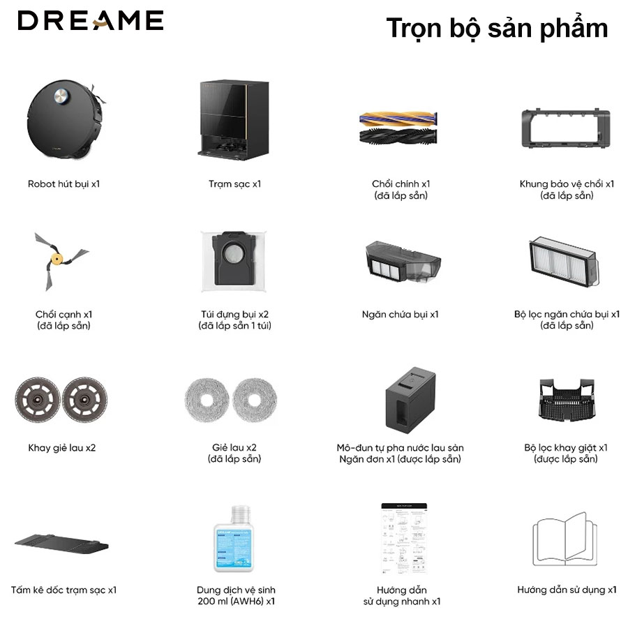 Robot hút bụi lau sàn Dreame X60 Ultra Extreme