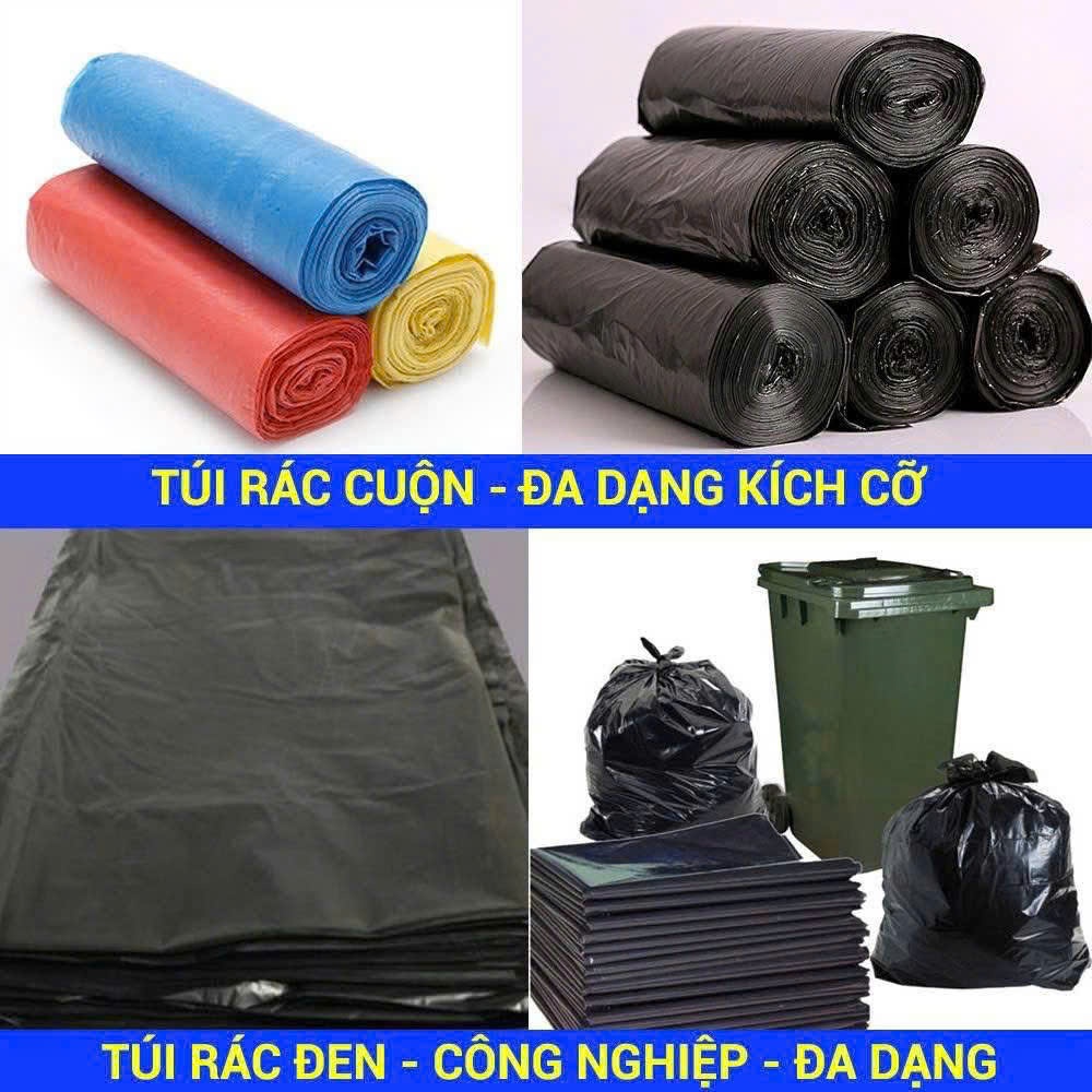 Túi rác đen Công nghiệp bóng, dày đủ size [5KG/SIZE]