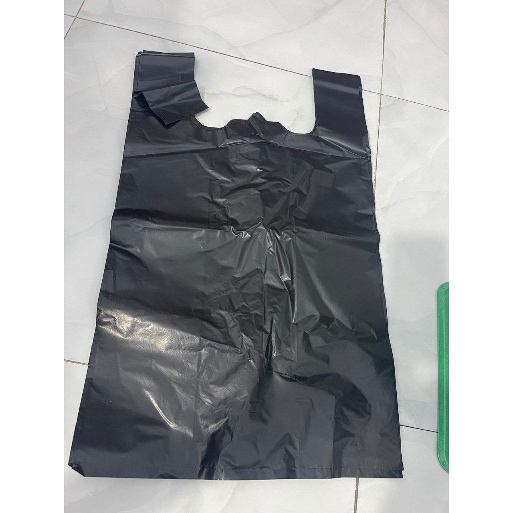 Túi 2 Quai đen PE (Loại 1), đựng rác, gói hàng - dẻo dai, chịu lực tốt, không bị đứt [1KG]