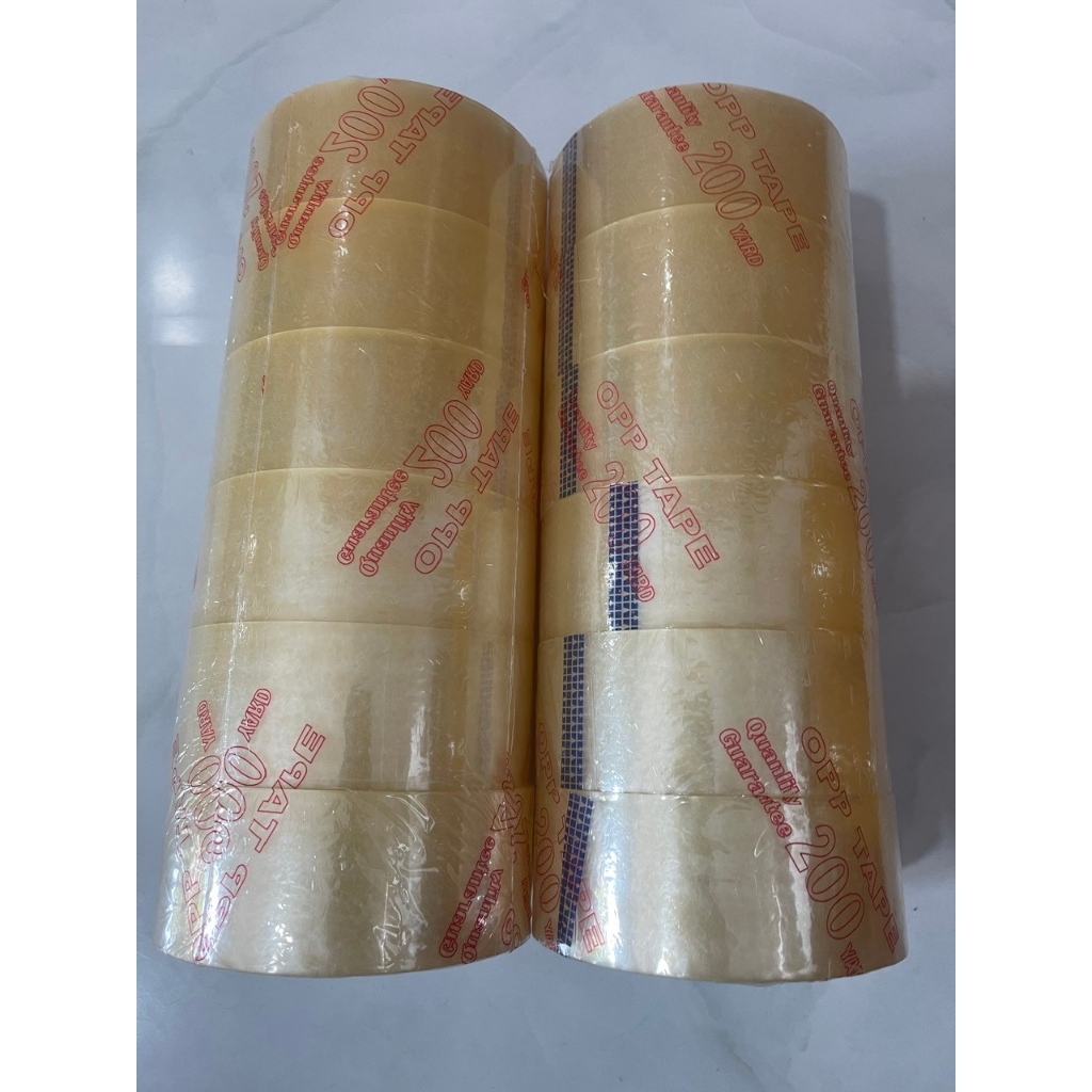 Combo 2 Cây Băng Keo Trắng Trong & Vàng Đục – 1,8kg – 200 Yard