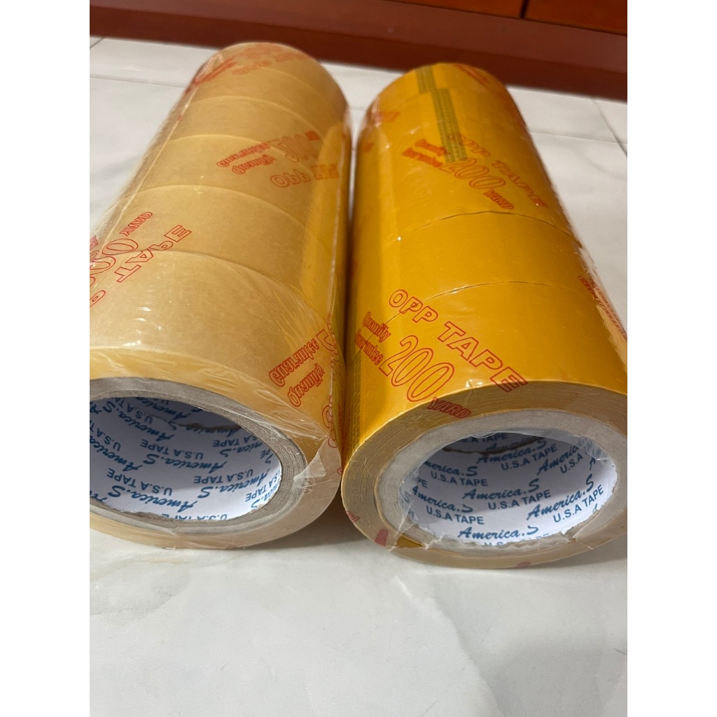 Băng Keo Trắng Trong & Vàng Đục – 1,8kg – 200 Yard (1 Cây = 6 Cuộn)