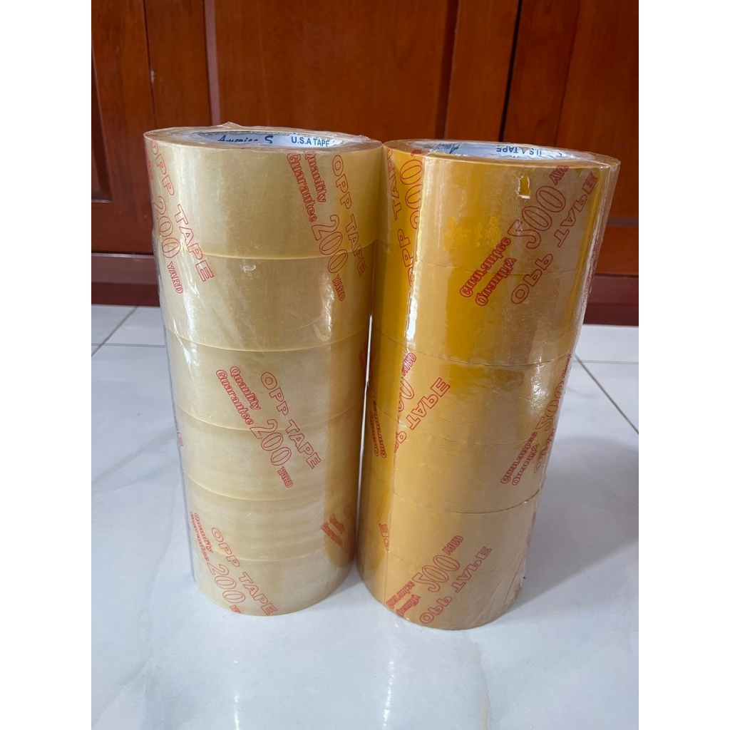 Combo 2 Cây Băng Keo Trắng Trong & Vàng Đục – 1,2kg – 100 Yard