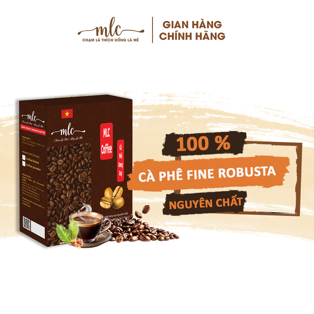 Cafe Robusta Natural hộp 150g - Hạt nguyên chất từ nhà MLC Coffee