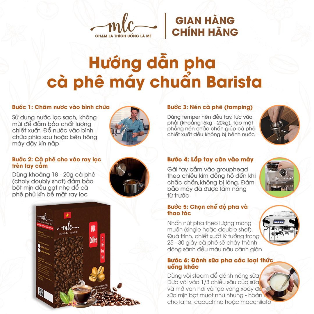 Cafe Robusta Natural hộp 150g - Hạt nguyên chất từ nhà MLC Coffee