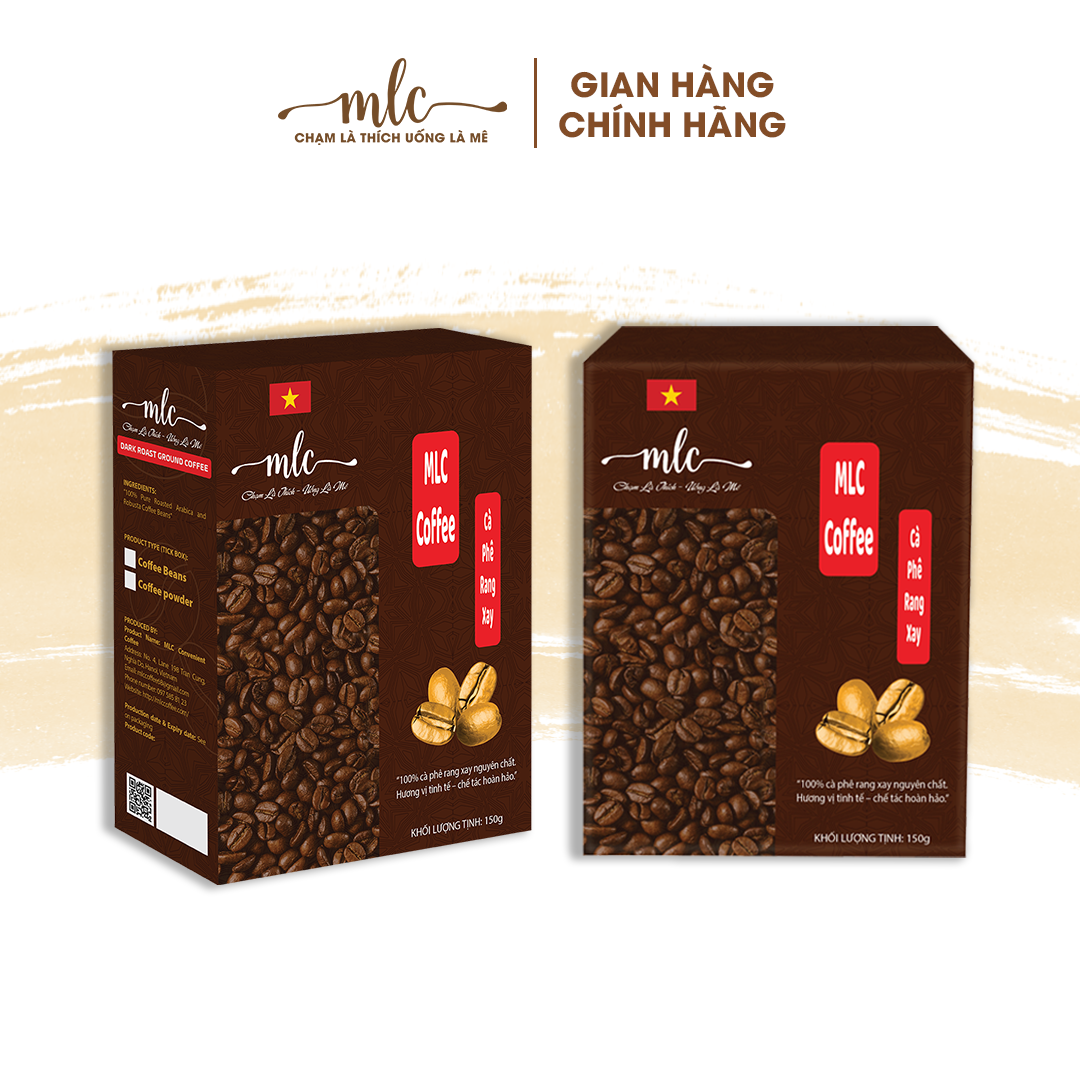 Cafe Robusta Honey túi 150g - Hạt nguyên chất từ nhà MLC Coffee