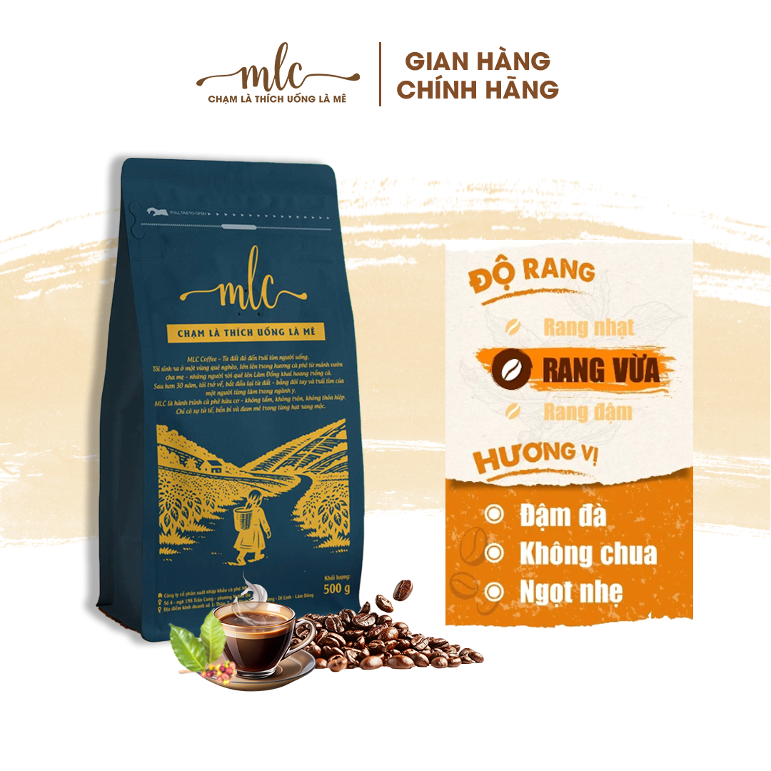 Mix 90%Robusta + 10%Arabica - Hạt nguyên chất 1kg
