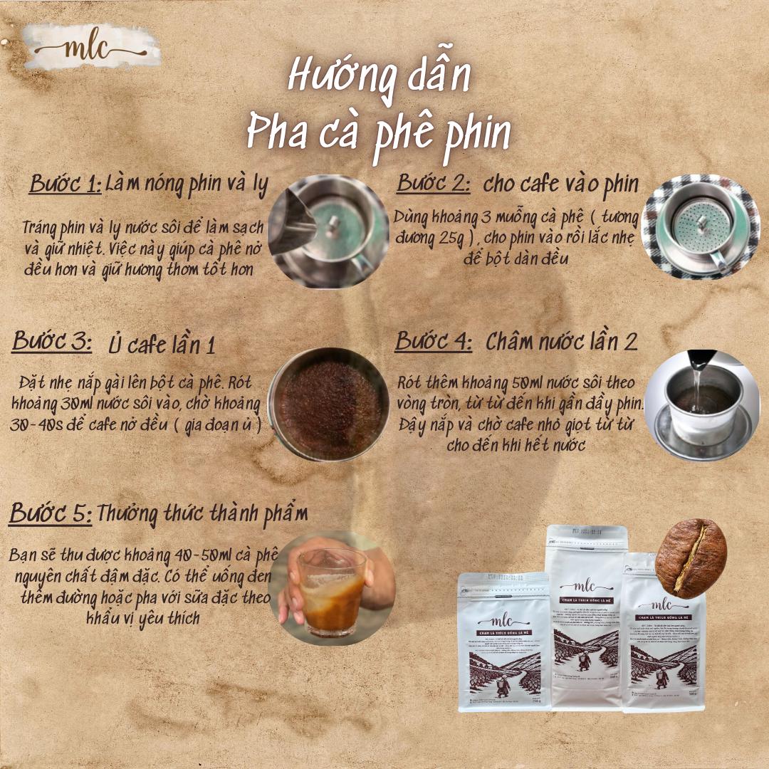 Cà phê Arabica natural từ MLC Coffee nguyên chất, rang mộc, nhà trồng, nhà rang, nhà làm, chạm là thích uống là mê