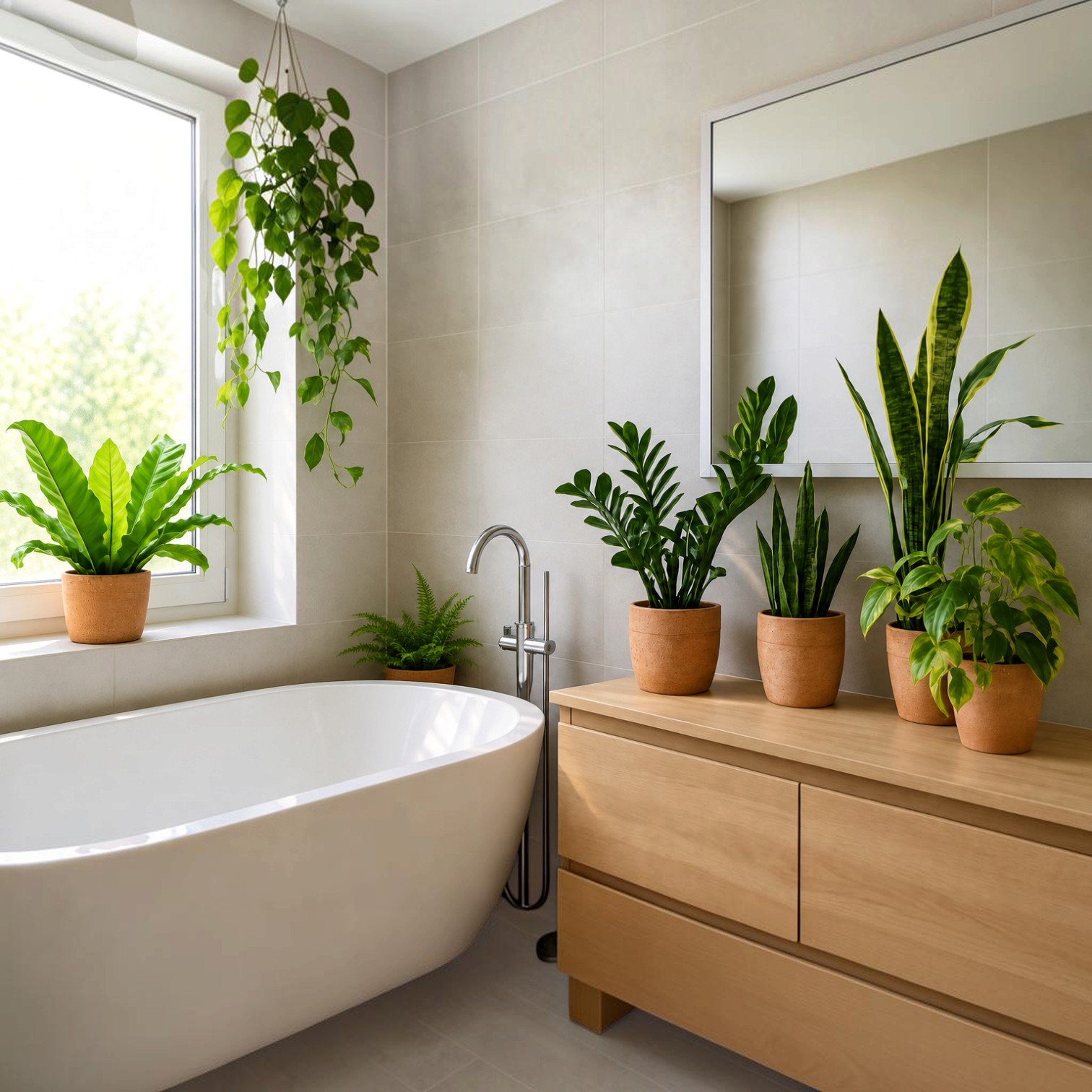 CÁC LOẠI CÂY TRỒNG TRONG NHÀ TẮM GIÚP THANH LỌC KHÔNG KHÍ