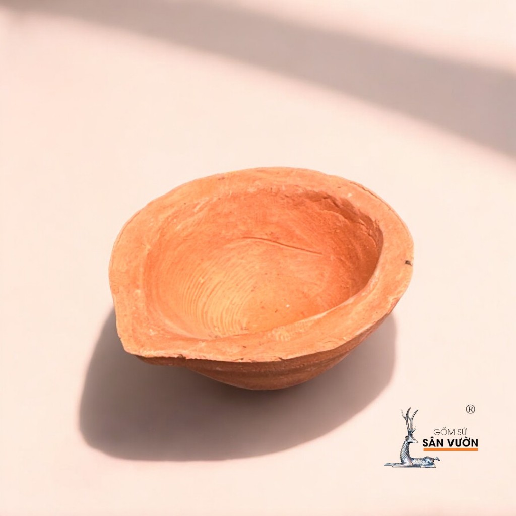 Đế Nến Gốm Đất Nung Tealight Diya Ấn Độ 5x2.5cm