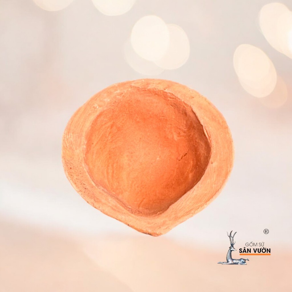 Đế Nến Gốm Đất Nung Tealight Diya Ấn Độ 5x2.5cm